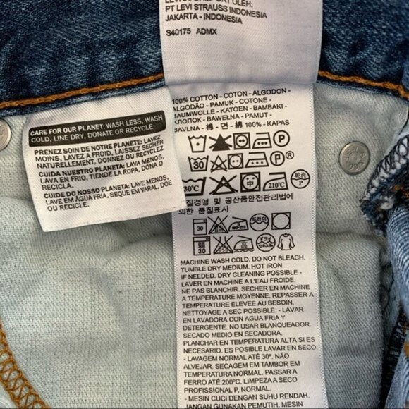 Levis 511 Slim Cuffed Distressed Jeans Size 29/30 - Picture 8 of 11